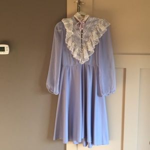 Vintage 70s Laura Ashley / Gunne Sax style dress S
